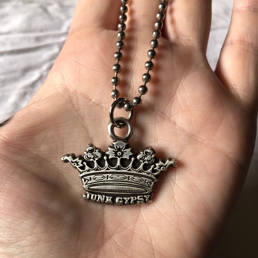 Silver Crown Necklace
